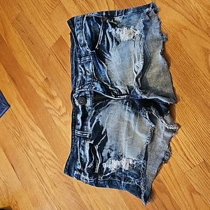 Ripped Jean Shorts